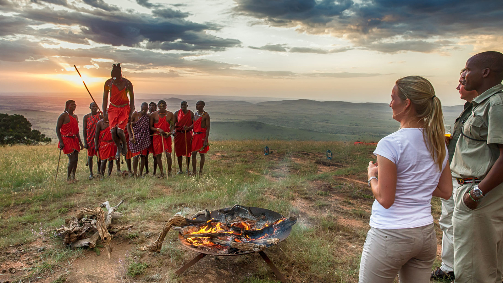 Maasai Warriors, &Beyond Serengeti Under Canvas, Serengeti, Tanzania