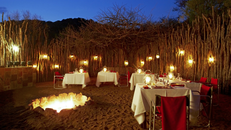 A Candle-Lit Boma Bush Dinner on Safari Africa