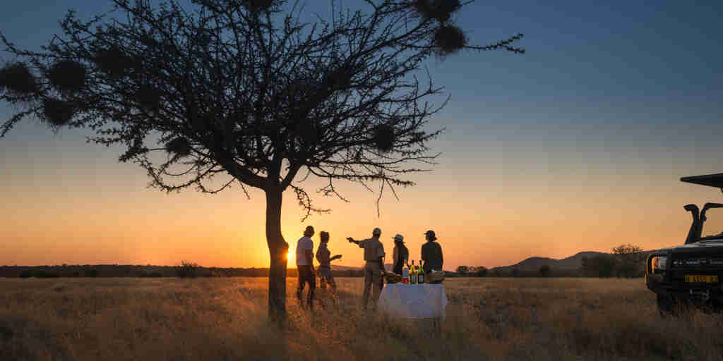 Sundowners, Ongava Tented Camp, Etosha National Park, Namibia