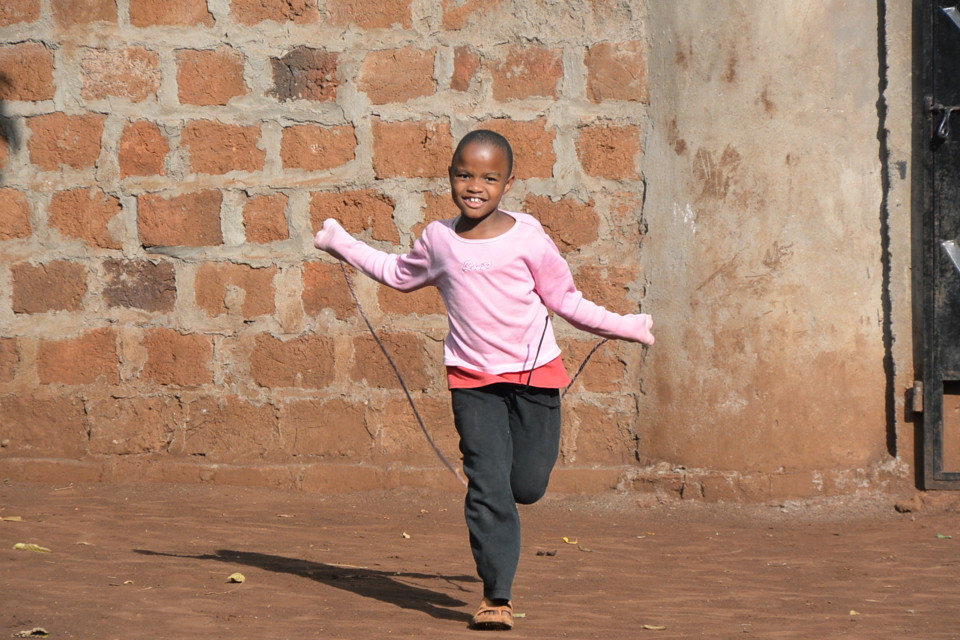 Young Girl Skipping