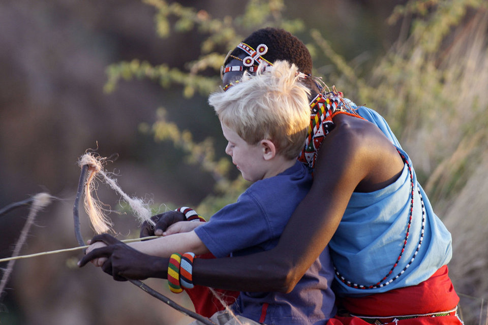 Children's Archery on Safari in Africa at Sasaab Lodge 