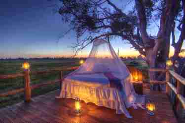 Kanana Camp star bed Botswana