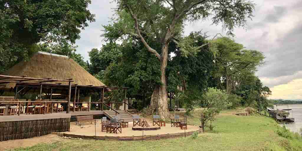 new bar dining area chiawa camp zambia yellow zebra safaris