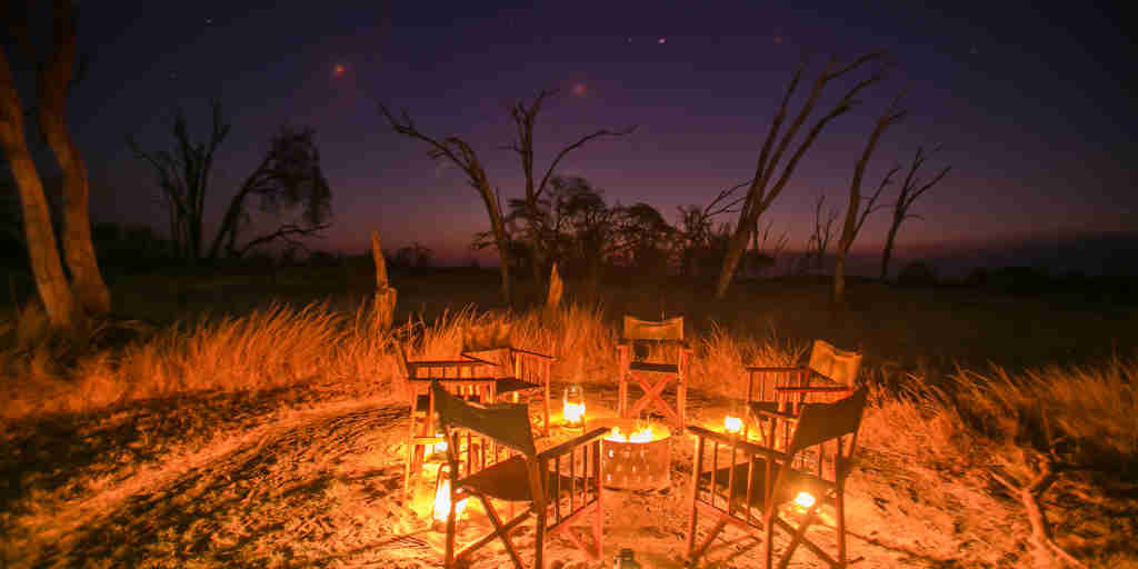 the private hide camp fire zimbabwe yellow zebra safaris