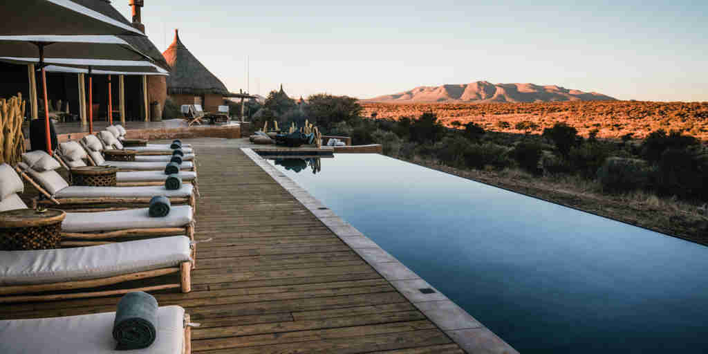 omaanda windhoek namibia pool decking yellow zebra safaris