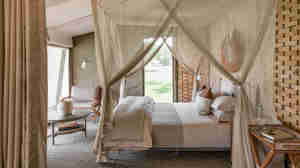 bedroom, singita sabora tented camp, tanzania