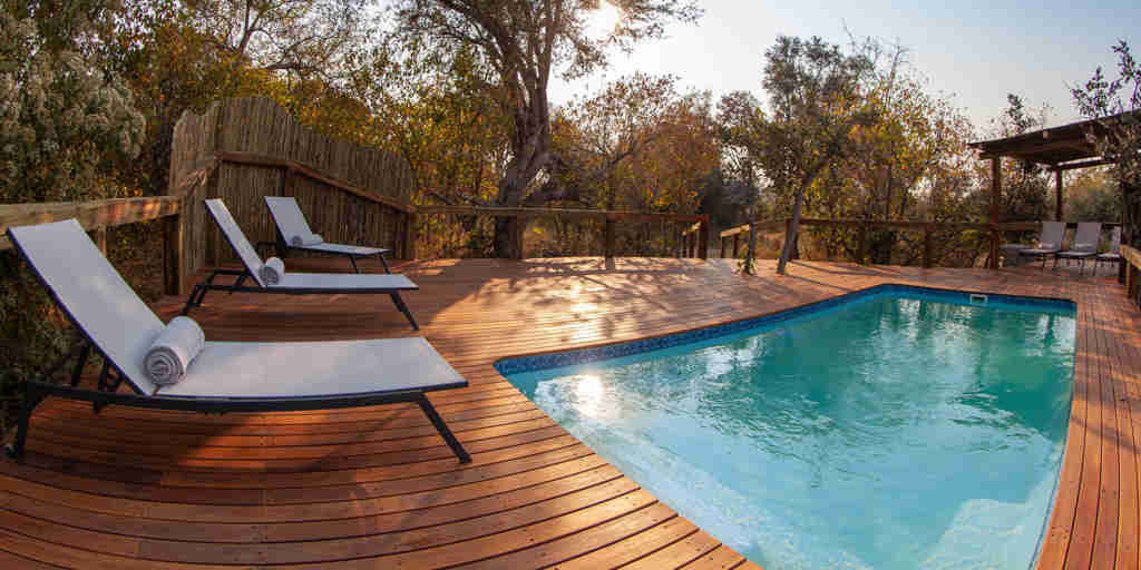 Swimming pool, Kwando Splash Camp, Botswana