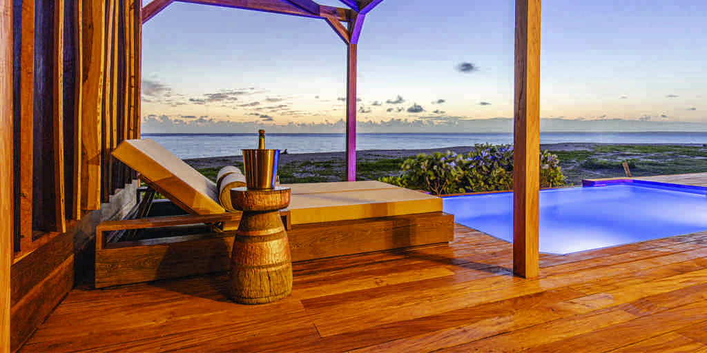Private Pool Villa deck,  Banyan Tree Ilha Caldeira, Mozambique