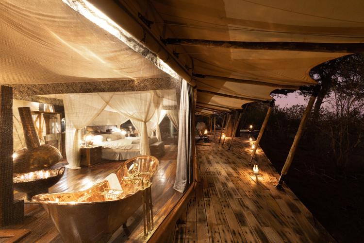 Bath, Zarafa Camp, Okavango Delta, Botswana