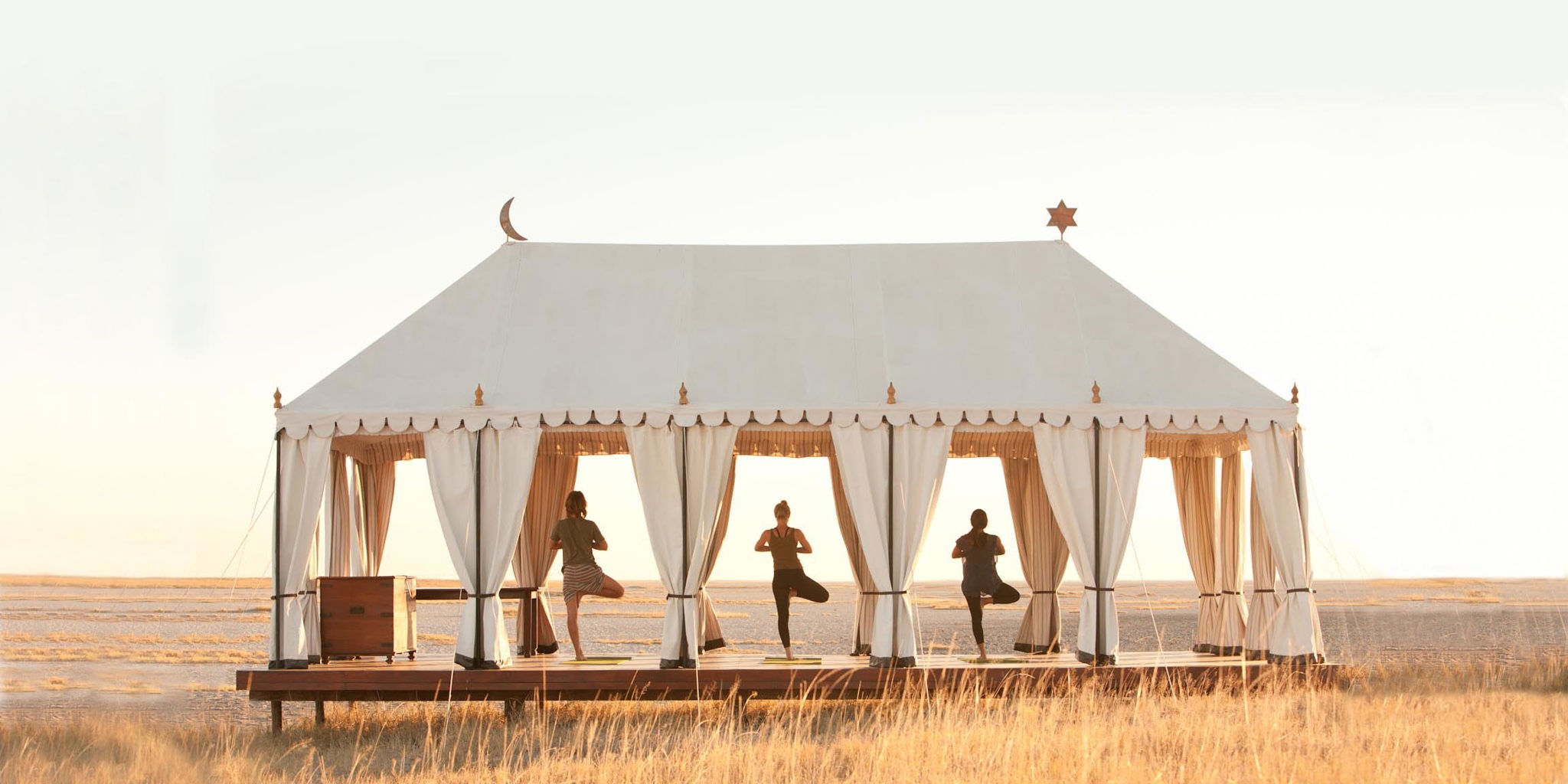 Yoga, San Camp, The Pans, Botswana