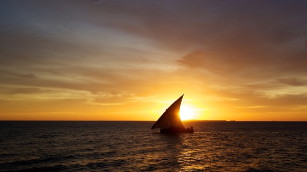 Dhow sailing, Fundu Lagoon, Pemba Island, Tanzania