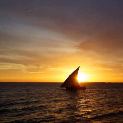 Dhow sailing, Fundu Lagoon, Pemba Island, Tanzania