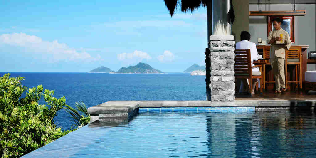 Maia Luxury Resort & Spa   Infinity Pool & Gazebo Ocean Panoramic
