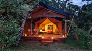 tented room exterior