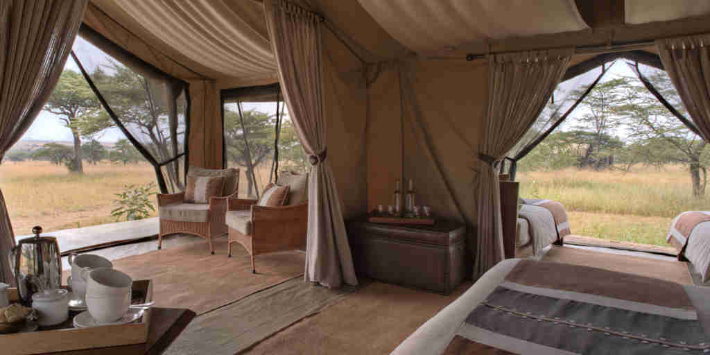 Naboisho Camp guest tent interior view 2