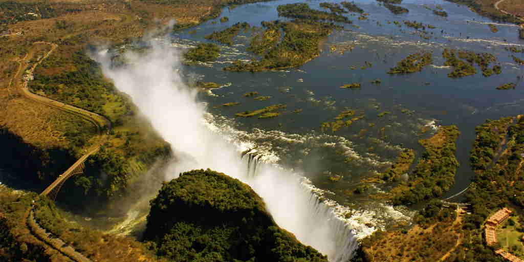 5.Imvelo Safari Lodges   Gorges Lodge   Victoria Falls viewed from the air near Gorges Lodge
