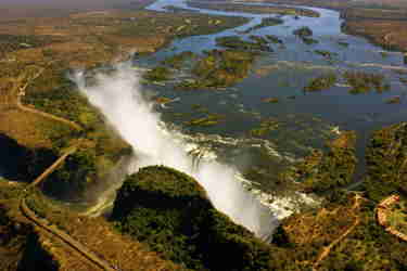 5.Imvelo Safari Lodges   Gorges Lodge   Victoria Falls viewed from the air near Gorges Lodge