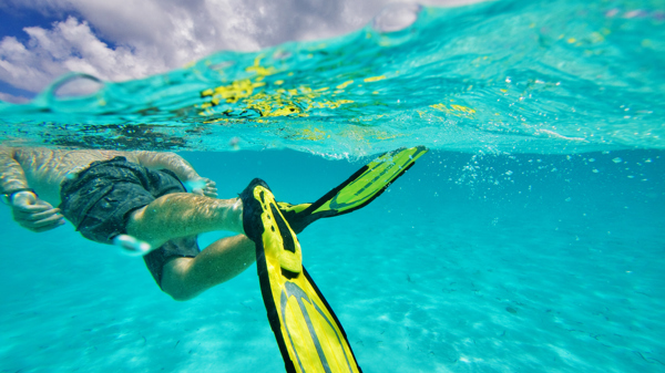 swimming flippers, diving snorkelling undersea walk, mauritius safaris