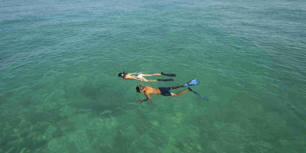 Azura Benguerra snorkelling at reef 4