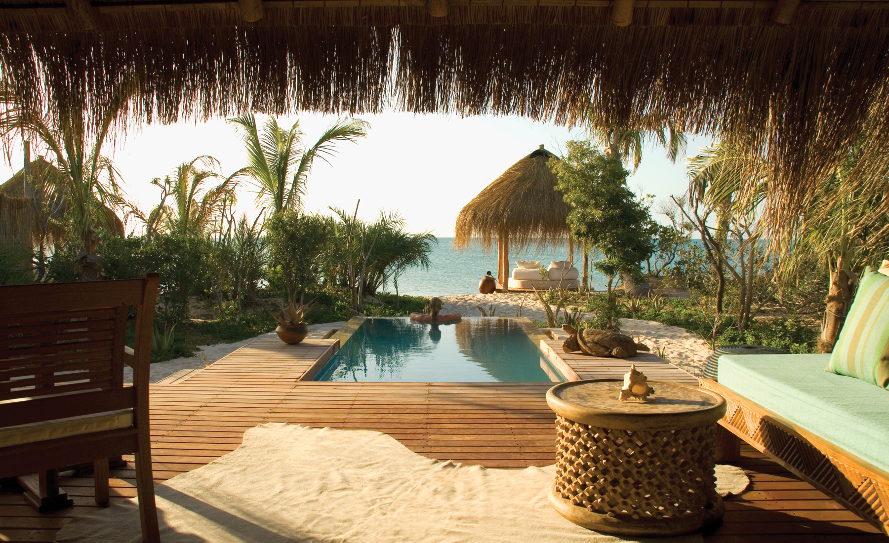 Azura Benguerra Villa   view over plunge pool