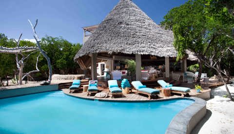 Vamizi Island Casamina Living Area and Swimming Pool