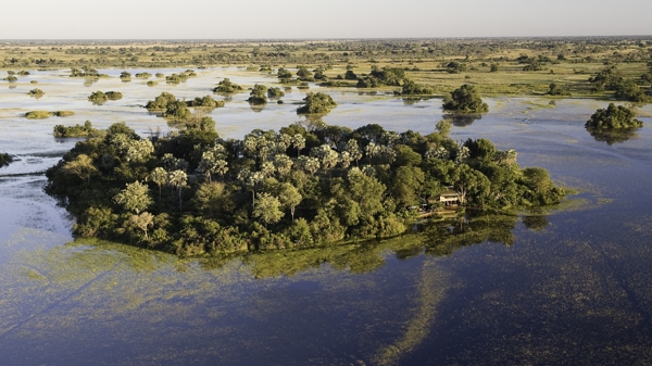 aerial view of botswana, africa safari destinations