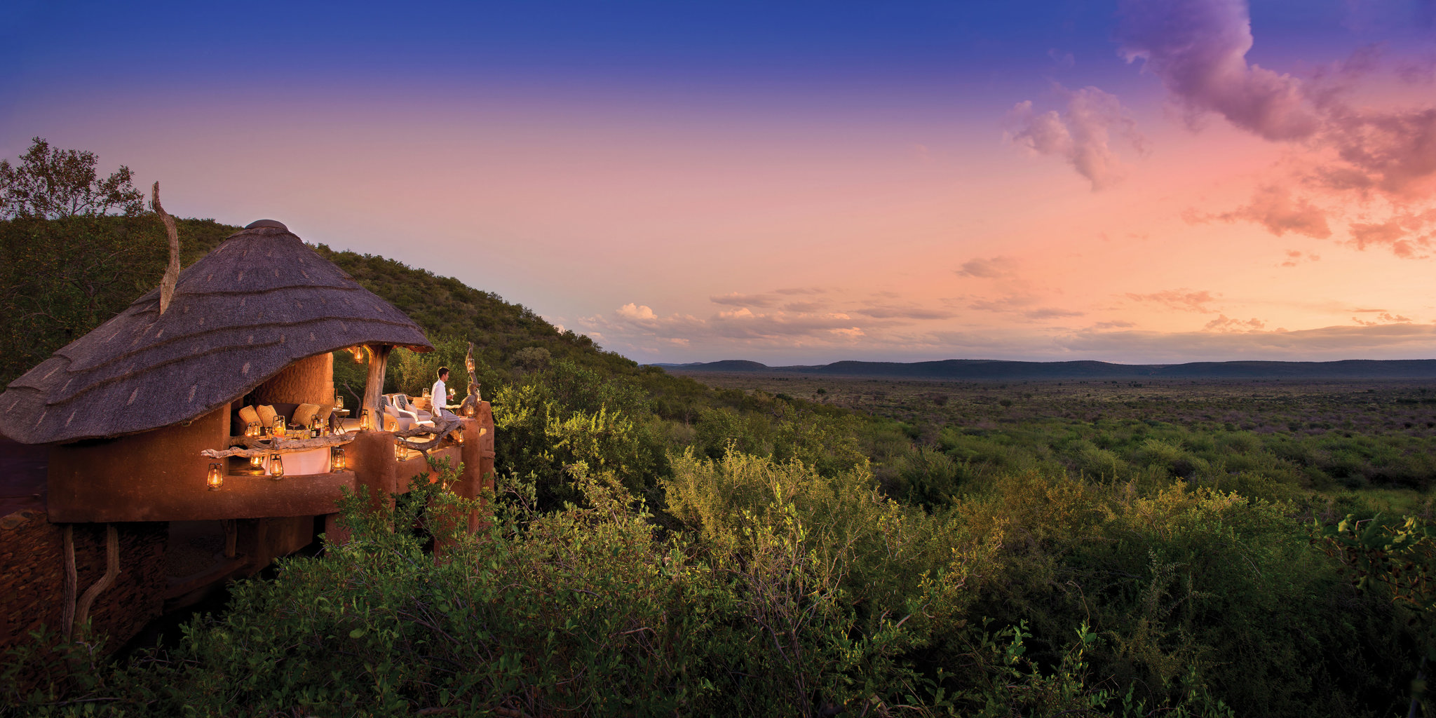 lelapa lodge at sunset, madikwe game reserve, south africa