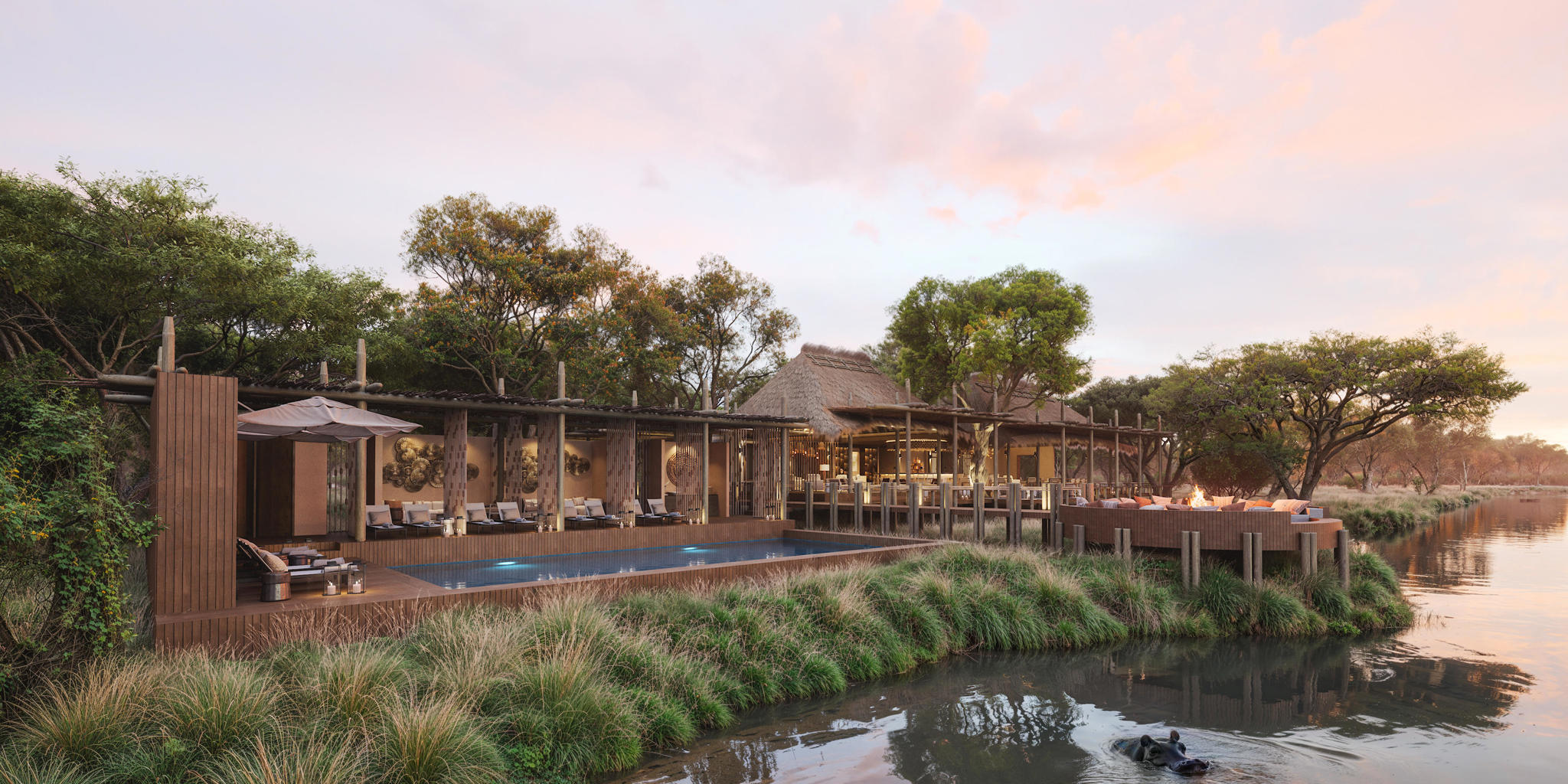 Aerial 2, Sediba Sa Rona, Moremi Game Reserve, Botswana