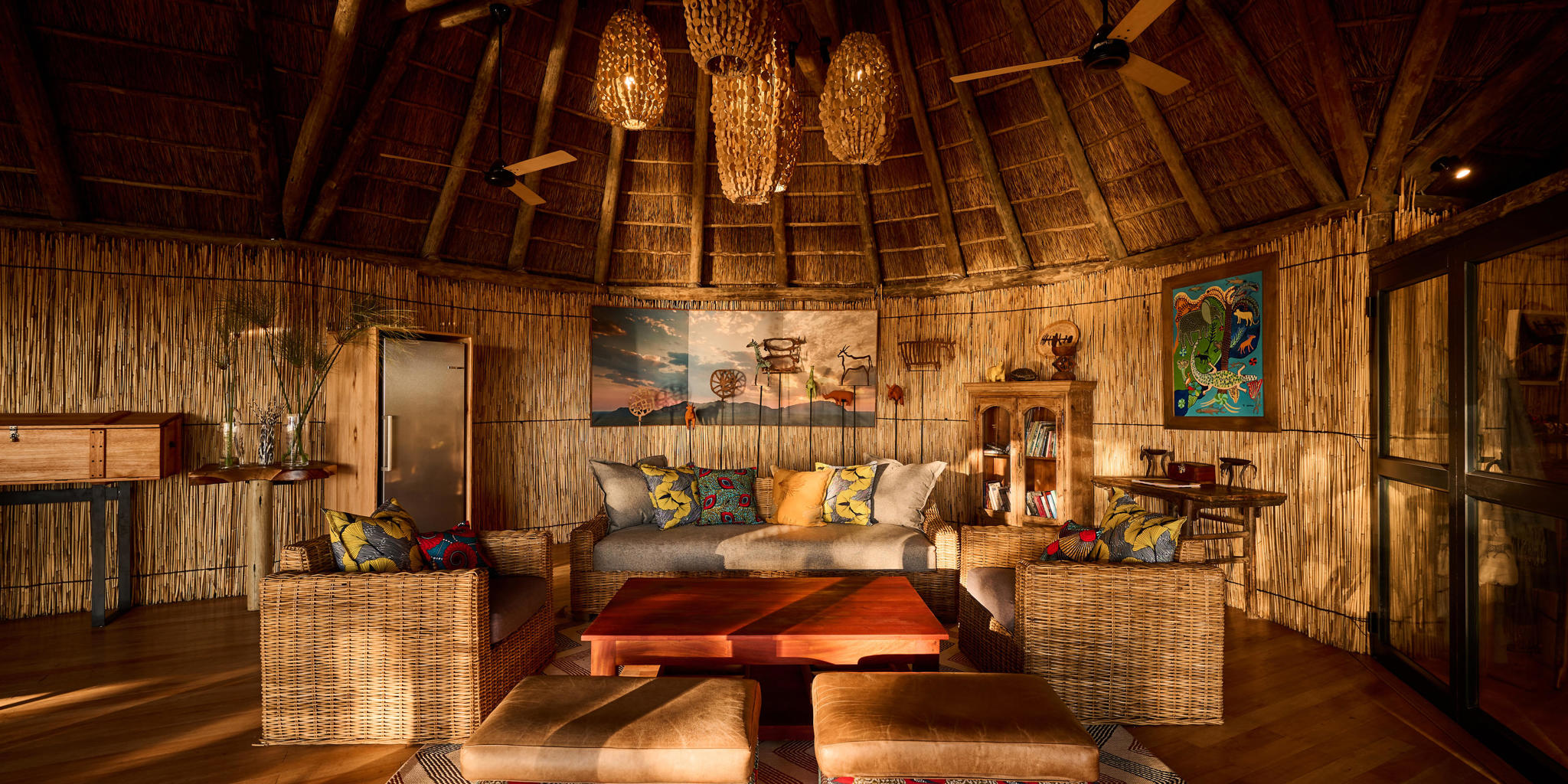 Lounge, Nxamaseri Island Lodge, Okavango Delta, Botswana