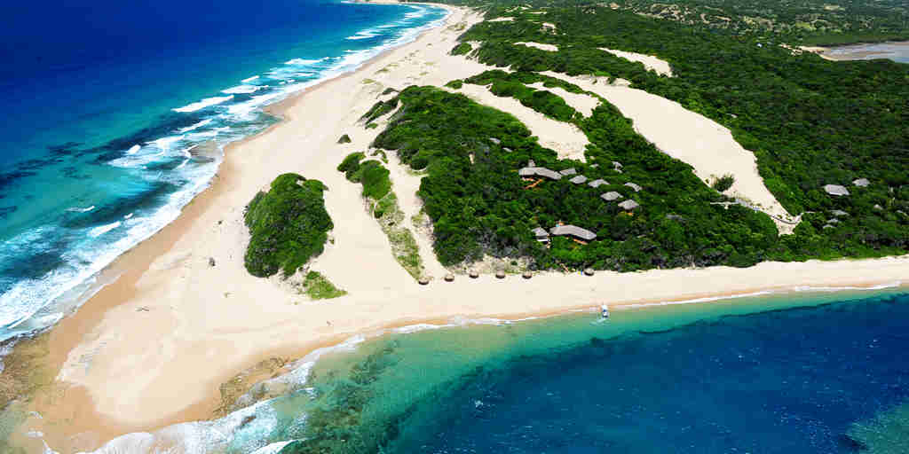 Southern Mozambique beach overview, africa areas and experiences