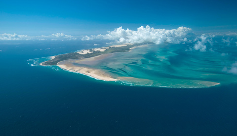 aerial view of bazaruto island, mozambique safaris