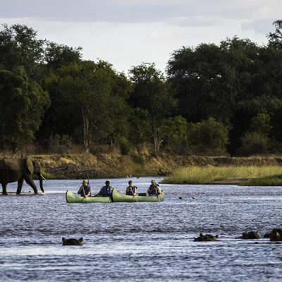 canoeing in mana pools, zimbabwe safari holidays