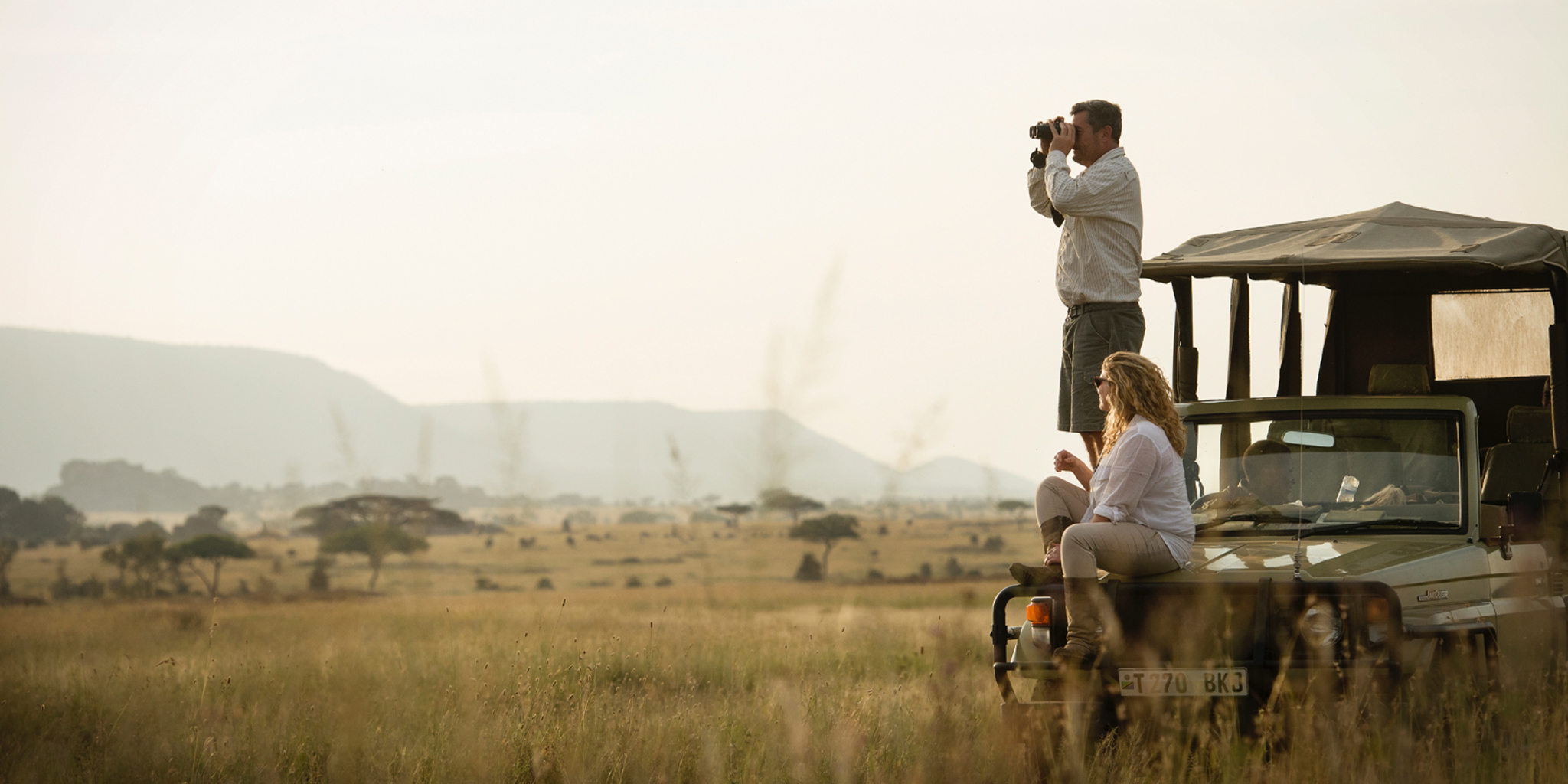 Dunia Camp game drive vehicle lookout HR Eliza Deacon