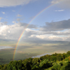 Rainbow over the Ngorongoro Crater, northern Tanzania