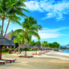 sun loungers, oberio beach, north coast mauritius safaris