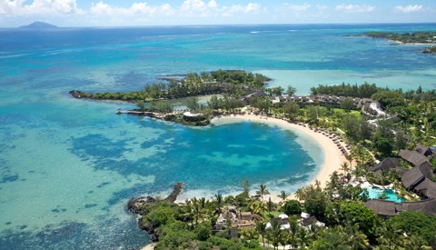 aerial view, north coast mauritius, africa safaris