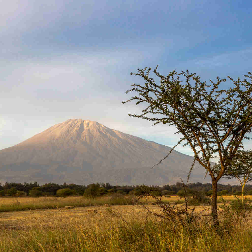 Sunrise view, Mount Meru, Arusha, Tanzania, Africa