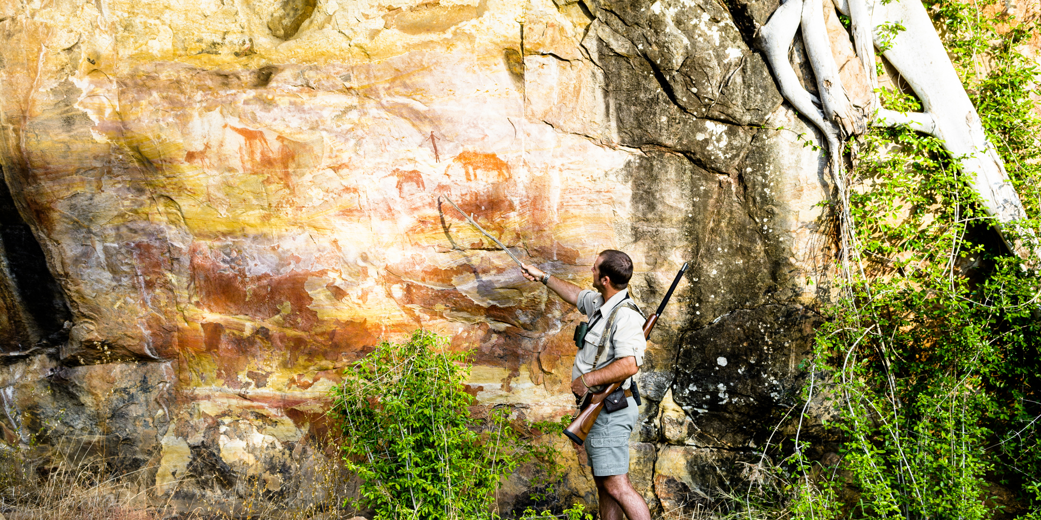 cave paintings, gonarezhou national park, zimbabwe safaris