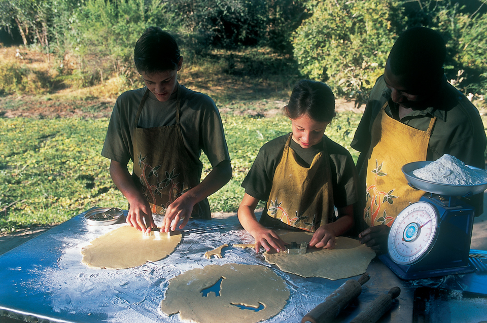 Children Baking with the Chef on Safari, Africa