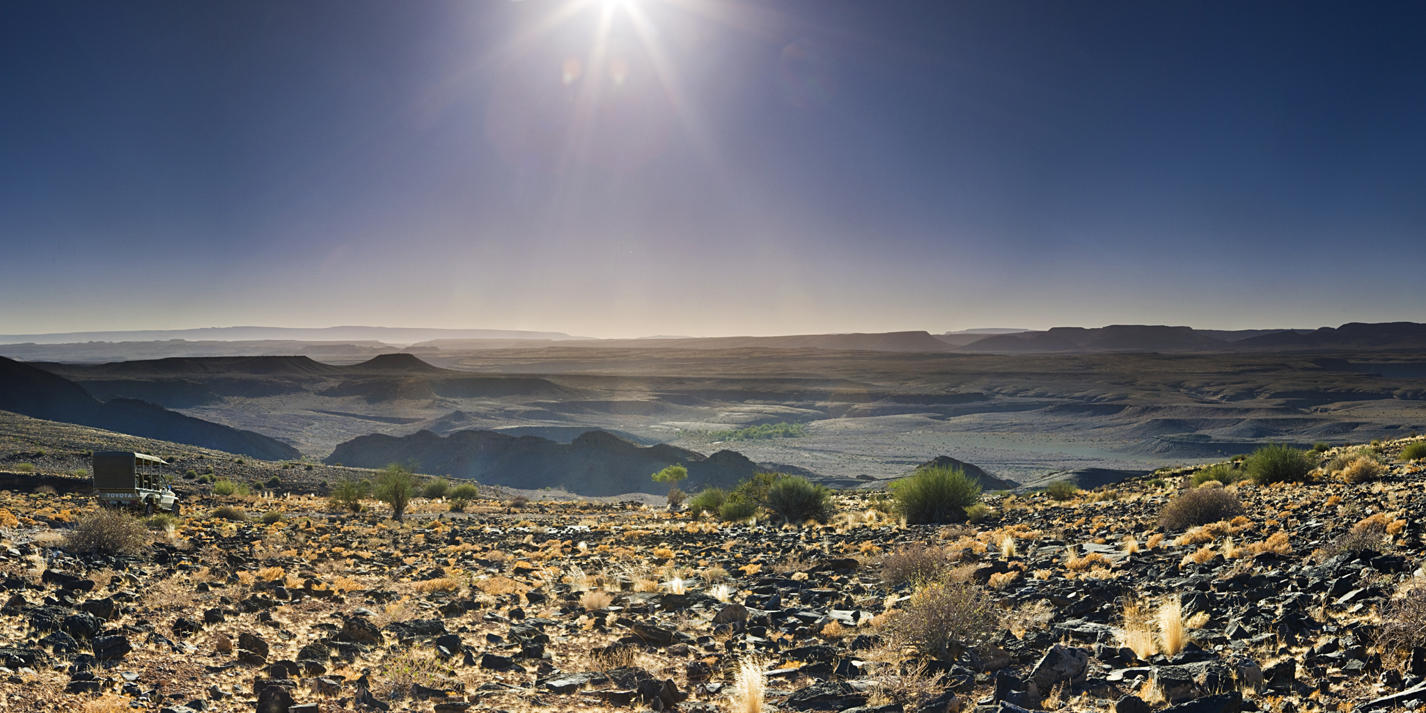 game drive in fish river canyon, namibia safaris