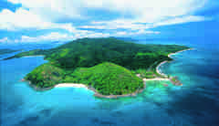 aerial view of praslin island, seychelles, africa safaris