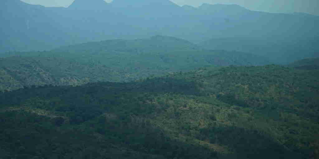View of the Mahale Mountains, Tanzania