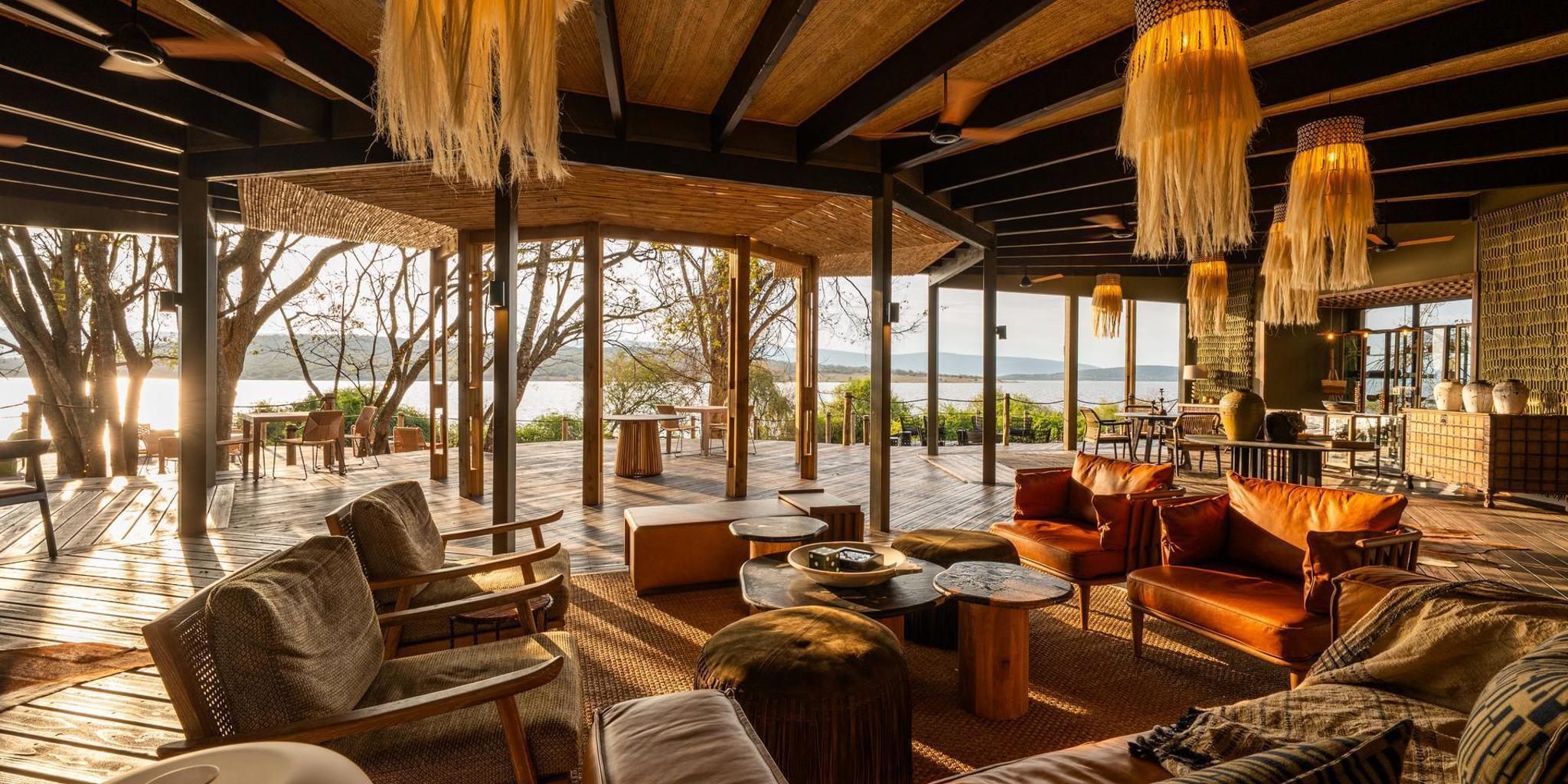 Lounge, Wilderness Magashi Peninsula, Akagera National Park, Rwanda