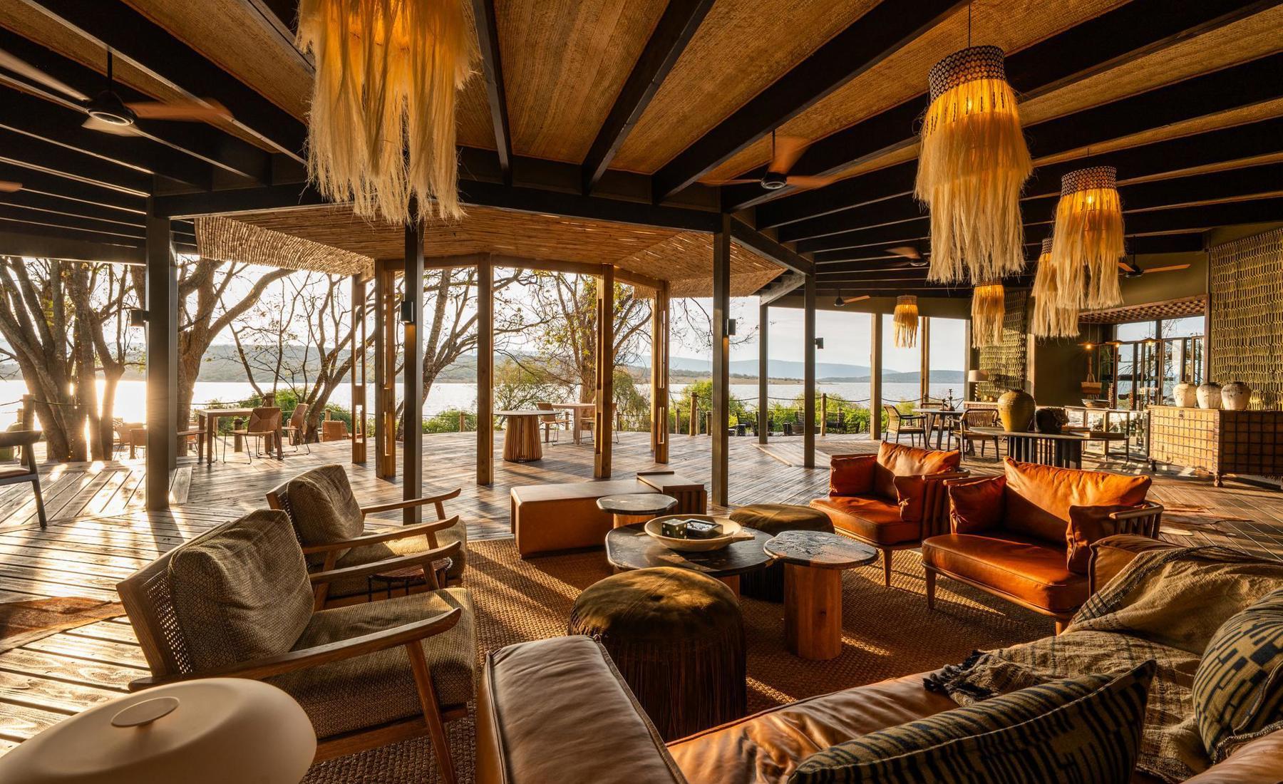 Lounge, Wilderness Magashi Peninsula, Akagera National Park, Rwanda