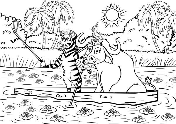 Safari Coloring Pages Zeblog Kids Games Yellow Zebra