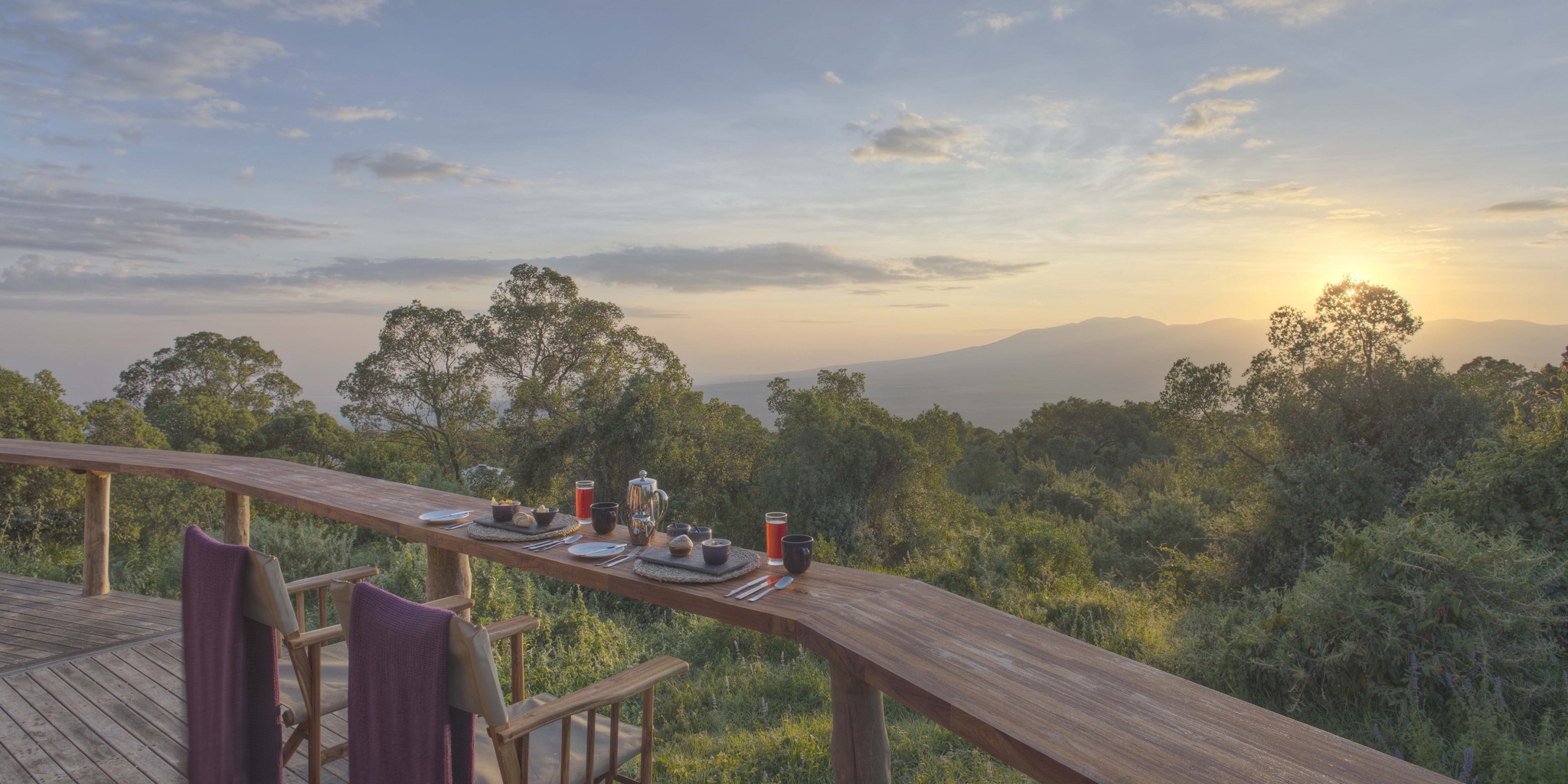 Dawn over Empakaai from the breakfast bar