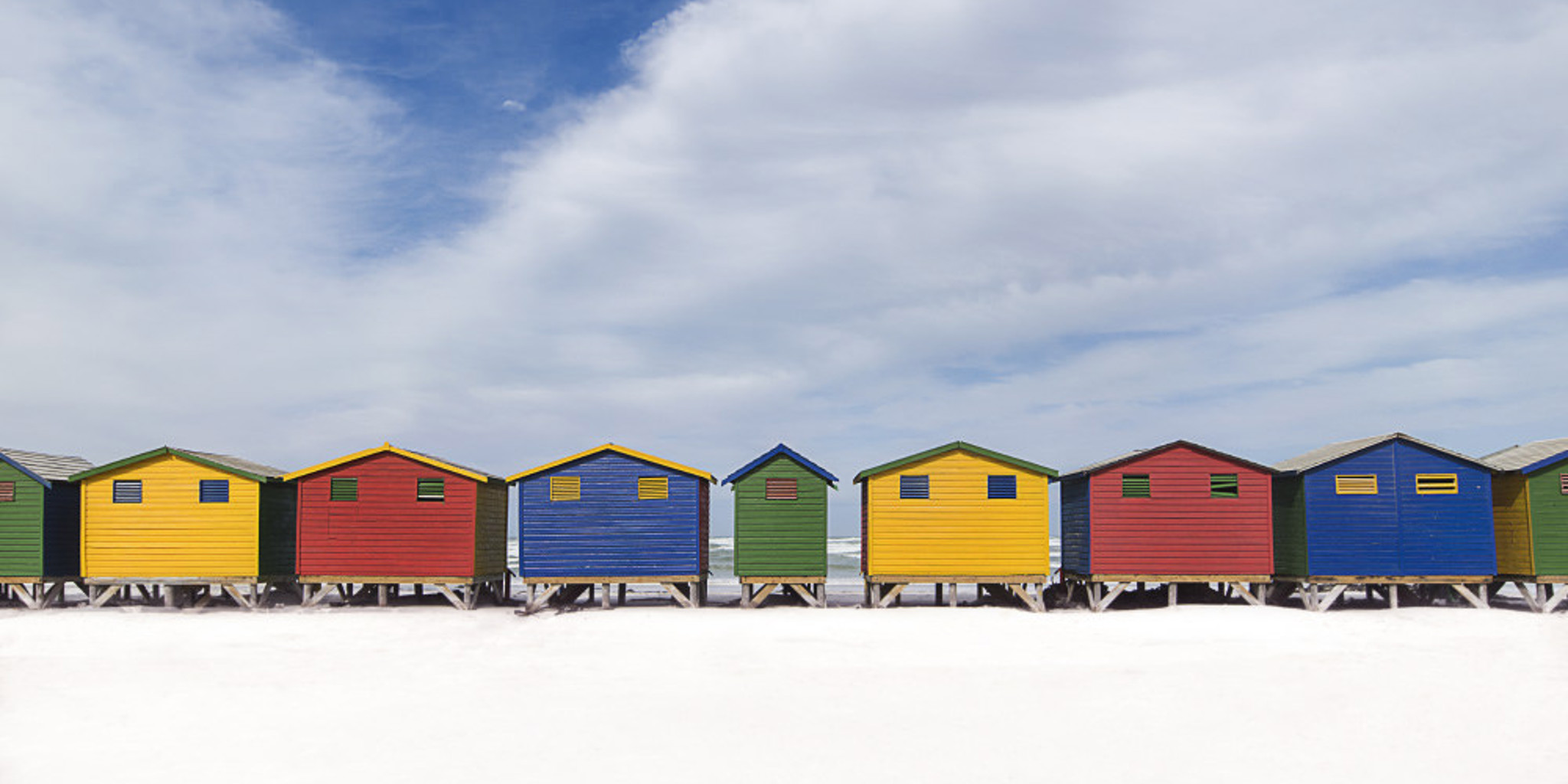 beach huts, cape town, south africa safaris