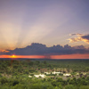 Sunset from the Buffalo Bar at Victoria Falls Safari Lodge