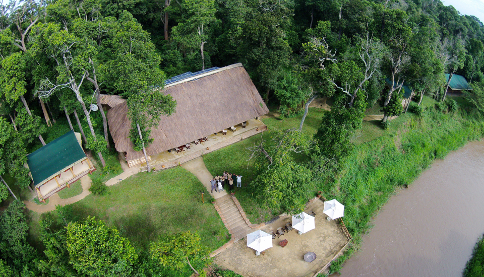Ishasha Wilderness Camp Aerial 2014 (8)