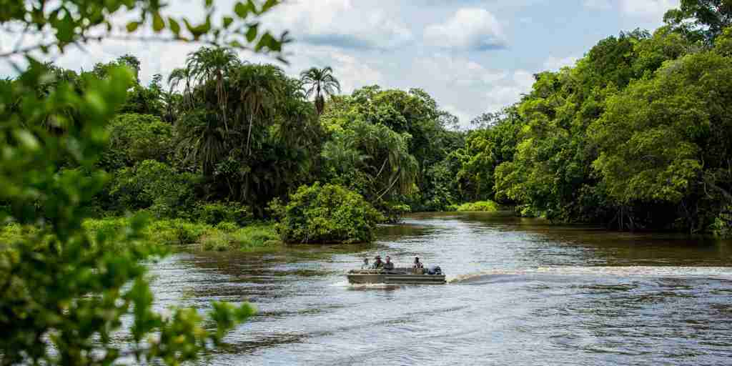 boating safari, republic of the congo, africa vacations
